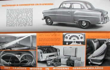 Opel Olympia Rekord Modelprogram 1953 Carbrochure (3129)